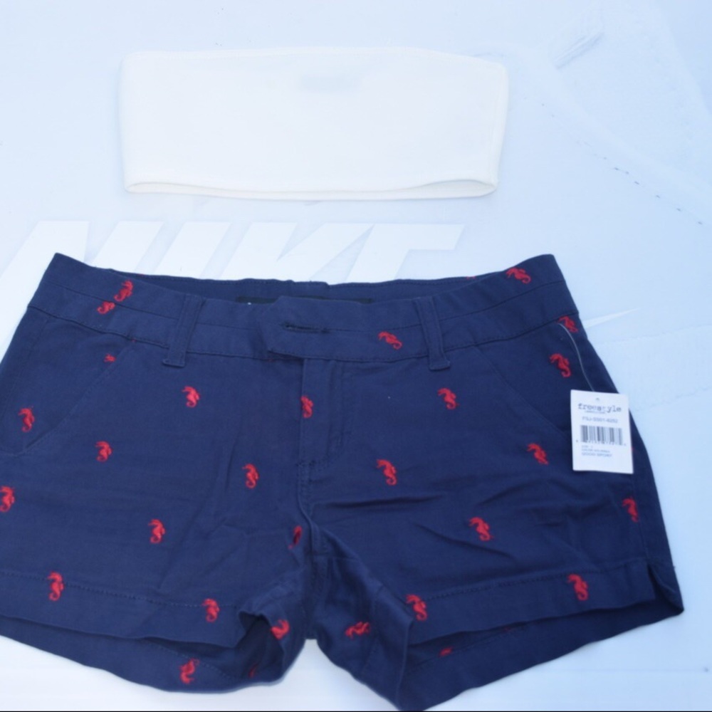 🍂 Navy Blue Graphic Shorts